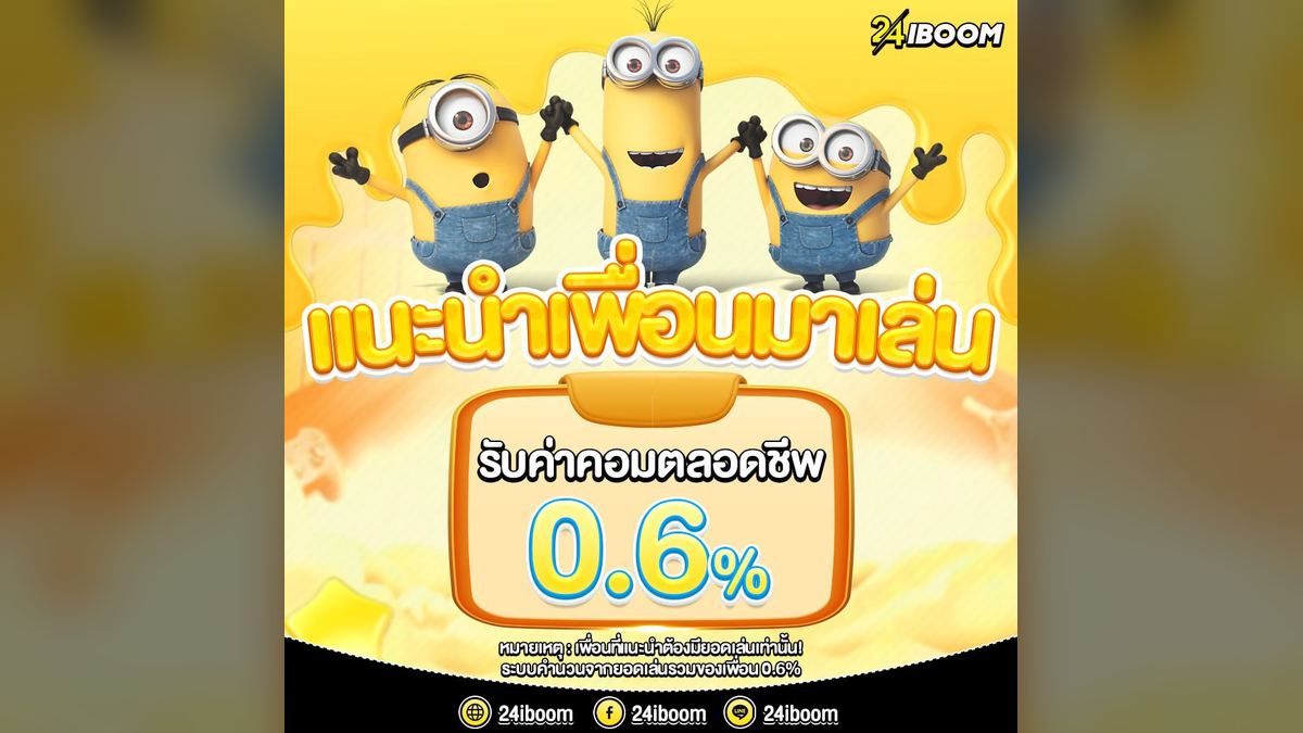 แนะนำเพื่อน 12iwinr รับค่าคอม 0.6% ทุกวัน